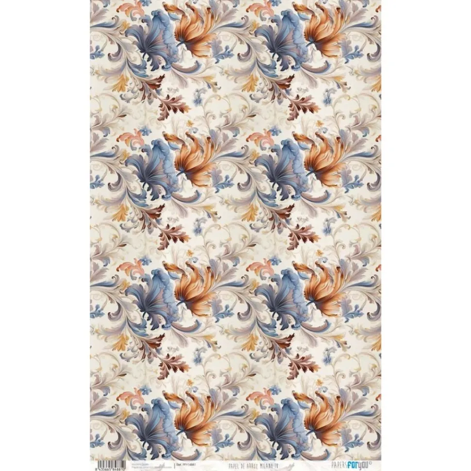Papel de arroz Milano IV PapersForYou 54x33cm