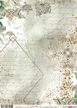 Papel de Arroz Mosaico y Rombos The Kingdom of the Elves PapersForYou 30x21cm