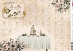 Papel de Arroz Mr & Ms Wedding Day PapersForYou 21x30cm