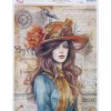 Papel de Arroz Mujer con Sombrero Vintage Rich 29x42cm