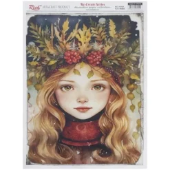 Papel de Arroz Niña Peliroja Rich 29x42cm