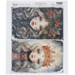 Papel de Arroz Niñas Rubias Rich 29x42cm