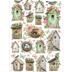 Papel de arroz Nidos Best Sellers Stamperia 21x30cm