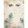 Papel de arroz Ojos y Plumas Masquerade Stamperia 21x30cm