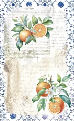 Papel de Arroz Oranges II Fruits Market PapersForYou 54x33cm
