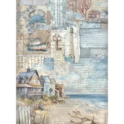 Papel de arroz Paisaje Silent Sea Stamperia 21x30cm