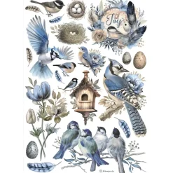 Papel de arroz Pajaritos Best Sellers Stamperia 21x30cm