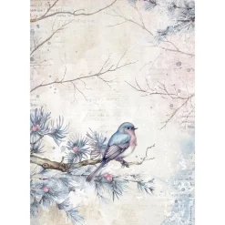 Papel de arroz Pájaro Dewdrops Stamperia 21x30cm