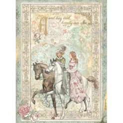 Papel de Arroz Prince on Horse Sleeping Beauty Stamperia A4