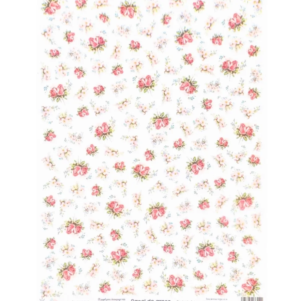 Papel de arroz Ramilletes de flores Orita 29x41cm