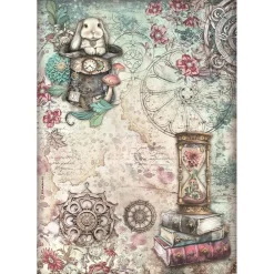 Papel de arroz Reloj de Arena Master of Magic Stamperia 21x30cm