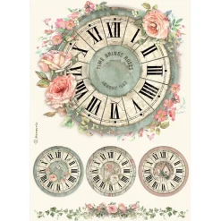 Papel de arroz Relojes Stamperia 21x30cm