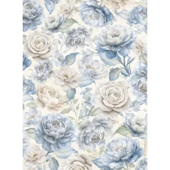 Papel de arroz Rosa Timeless Stamperia 21x30cm