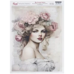 Papel de Arroz Rosas Rich 29x42cm