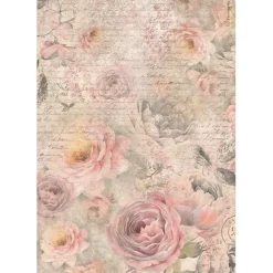 Papel de Arroz Rosas Shabby Rose Stamperia 21x30cm