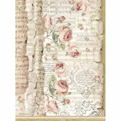 Papel de Arroz Roses and Music Princess Stamperia 21x29cm