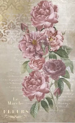 Papel de Arroz Roses IV La Vie en Fleurs PapersForYou 54x33cm