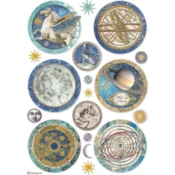 Papel de Arroz Rounds Cosmos Infinity Stamperia 21x29cm