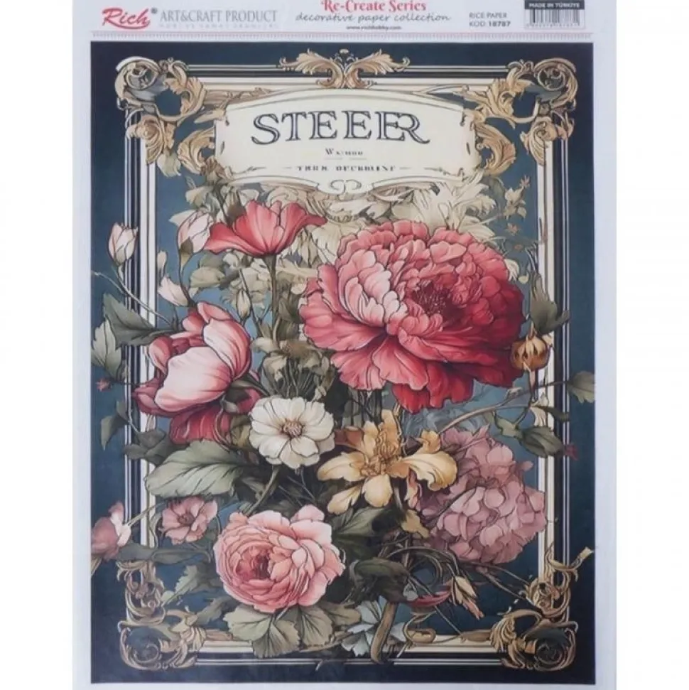 Papel de Arroz Steeer Rich 29x42cm