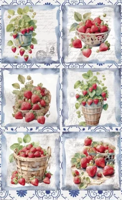 Papel de Arroz Strawberry III Fruits Market PapersForYou 54x33cm
