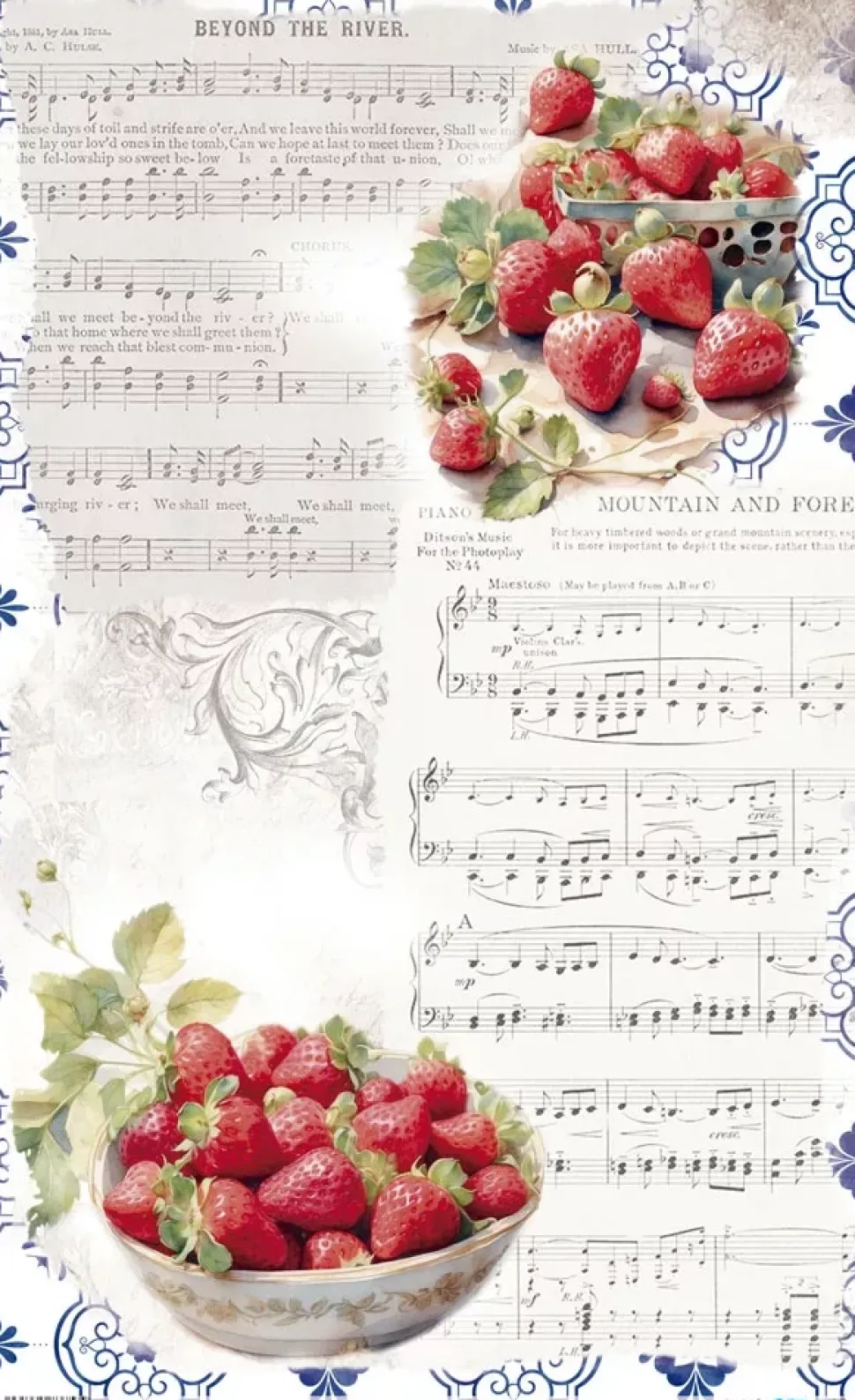 Papel de Arroz Strawberry VI Fruits Market PapersForYou 54x33cm