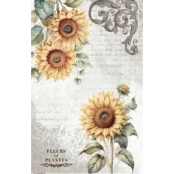 Papel de Arroz Sunflowers I La Vie en Fleurs II PapersForYou 54x33cm