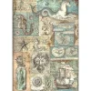 Papel de arroz Textura Songs Of The Sea Stamperia 21x29cm
