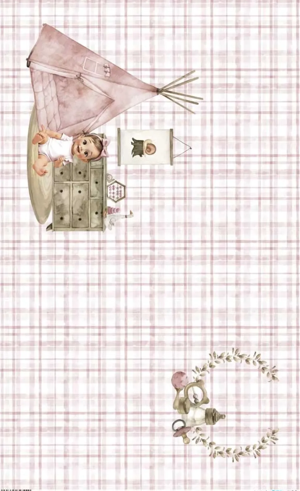 Papel de arroz Tipi Sweet Baby Girl PapersForYou 54x33cm