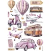 Papel de arroz Transportes Best Sellers Stamperia 21x30cm