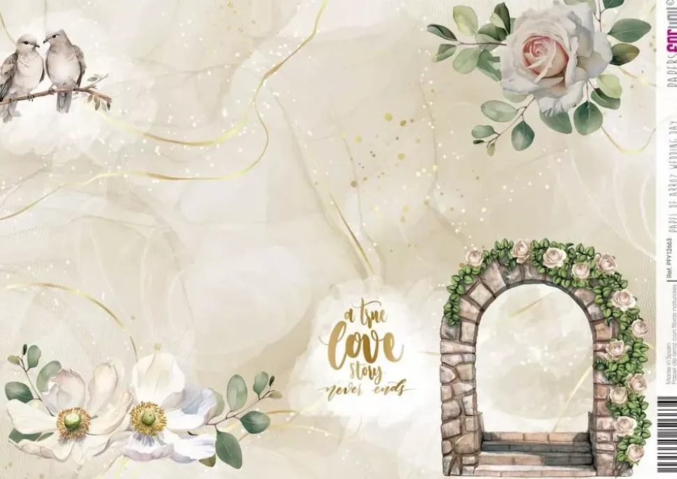 Papel de Arroz True Love Wedding Day PapersForYou 21x30cm