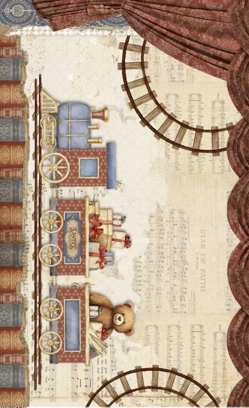 Papel de Arroz VII Santa's Workshop PapersForYou 54x33cm