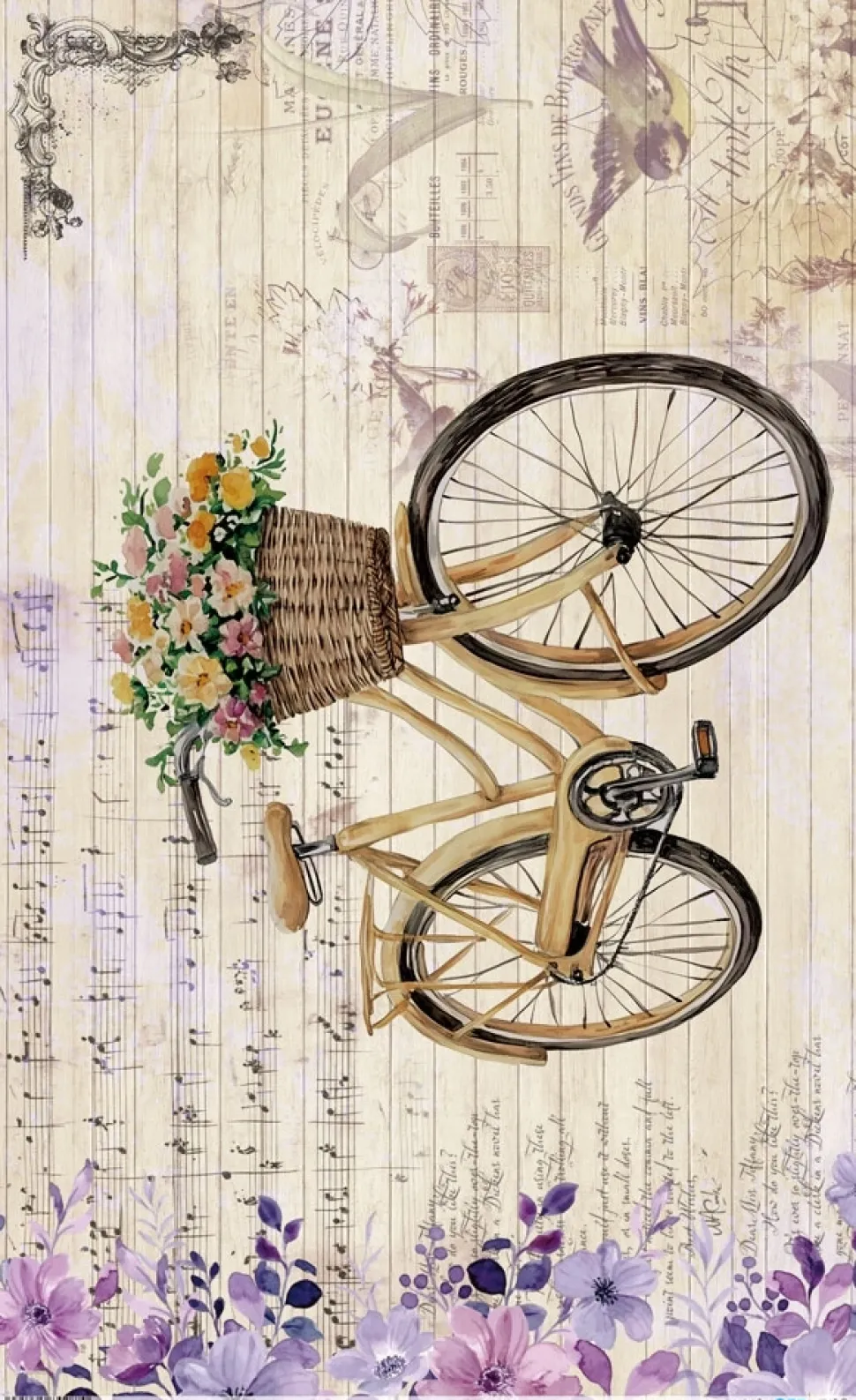Papel de arroz Vintage Bike VI PapersForYou 54x33cm