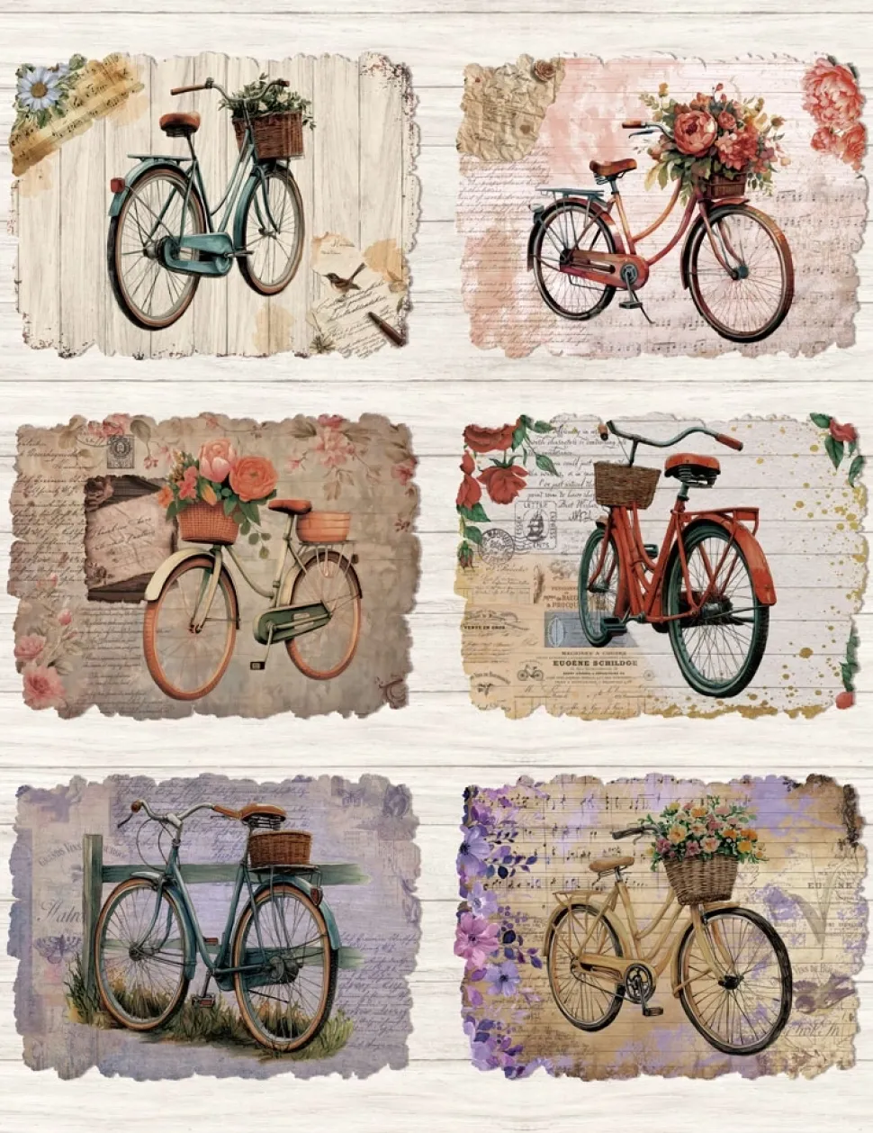 Papel de arroz Vintage Bike VII PapersForYou 54x70cm