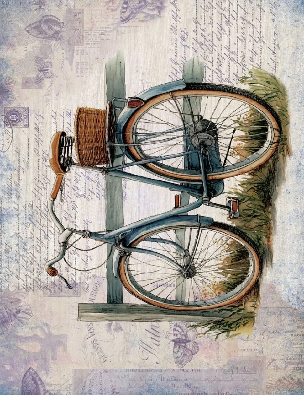 Papel de arroz Vintage Bike V PapersForYou 54x70cm