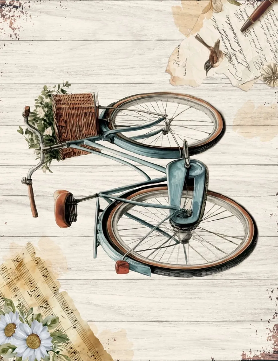 Papel de arroz Vintage Bike I PapersForYou 54x70cm