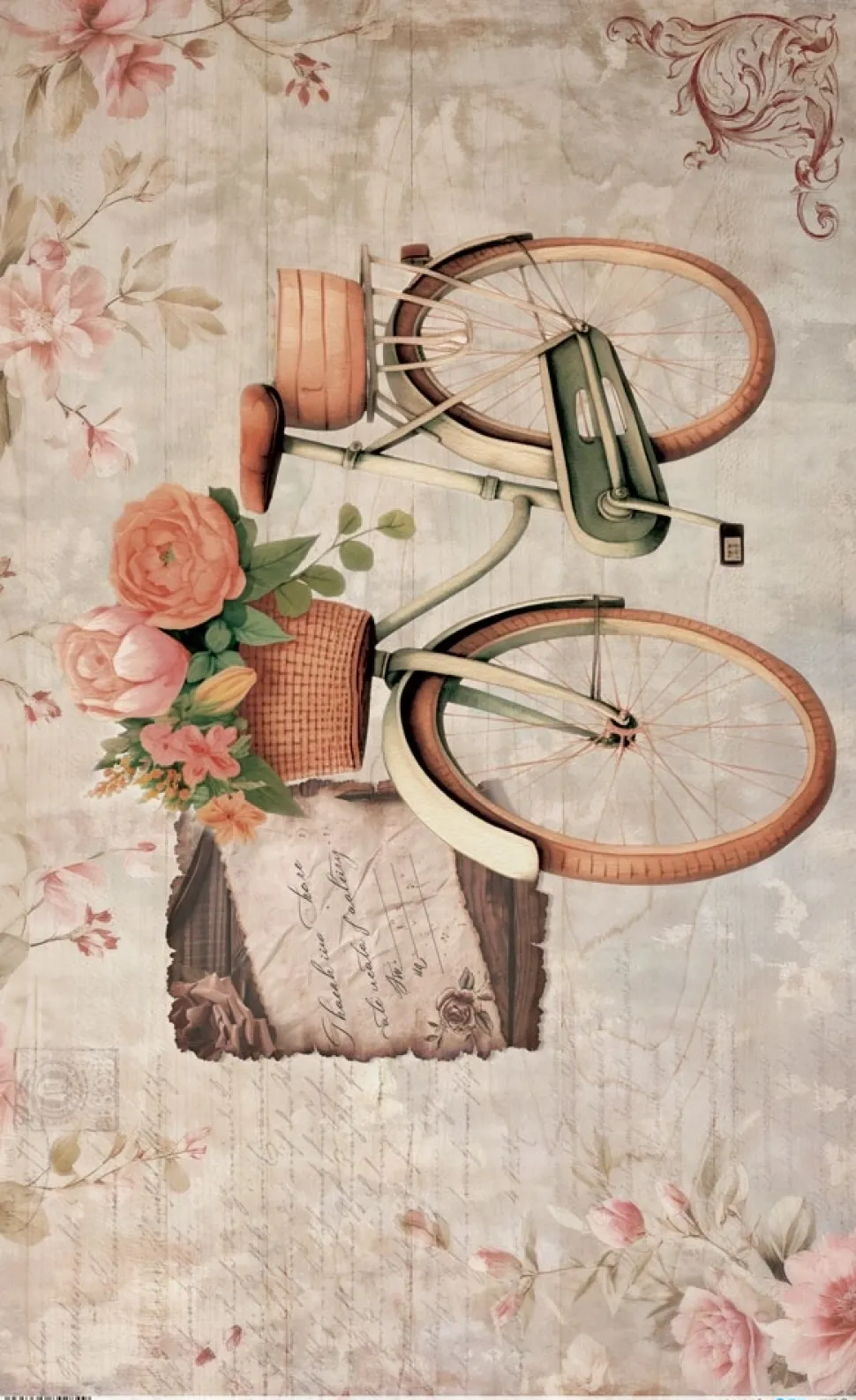 Papel de arroz Vintage Bike III PapersForYou 54x33cm