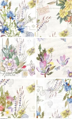 Papel de arroz Vintage flowers PapersForYou 54x33cm