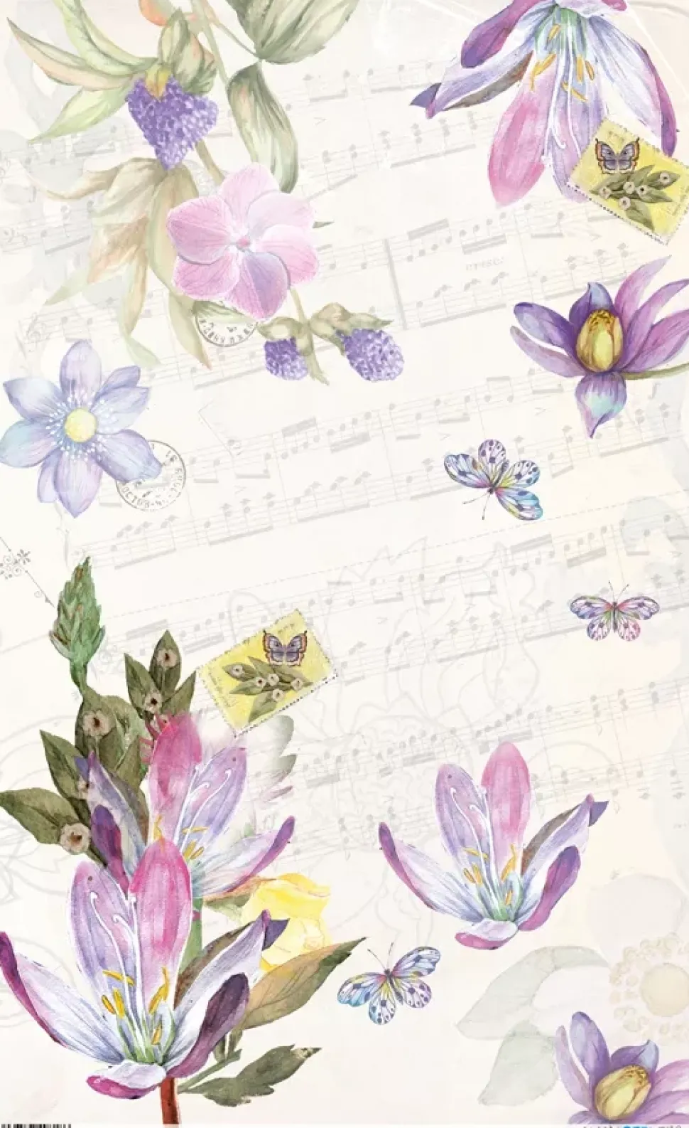 Papel de arroz Vintage flowers PapersForYou 54x33cm