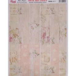 Papel de Arroz Vintage madera Rich 29x42cm
