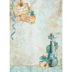 Papel de arroz Violín Masquerade Stamperia 21x30cm
