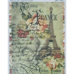 Papel de Arroz Voyage France Rich 29x42cm
