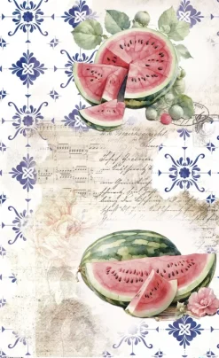 Papel de Arroz Watermelon IV Fruits Market PapersForYou 54x33cm