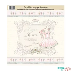 Papel de Decoupage 0813392 El lago de los cisnes 32x31 cm. Dayka