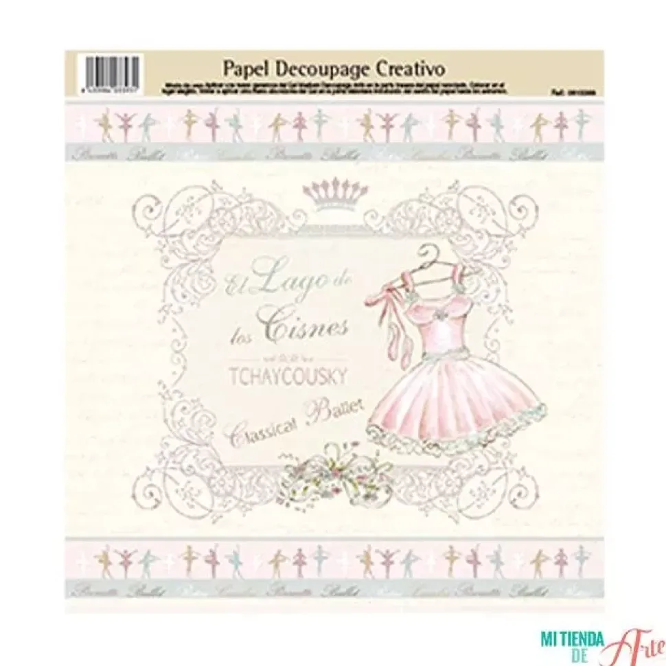 Papel de Decoupage 0813392 El lago de los cisnes 32x31 cm. Dayka