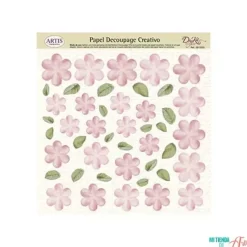 Papel de Decoupage 0813403 Flores rosas 32x31 cm. Dayka
