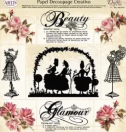 Papel de Decoupage 0813334 Glamour 30x30 cm. Dayka