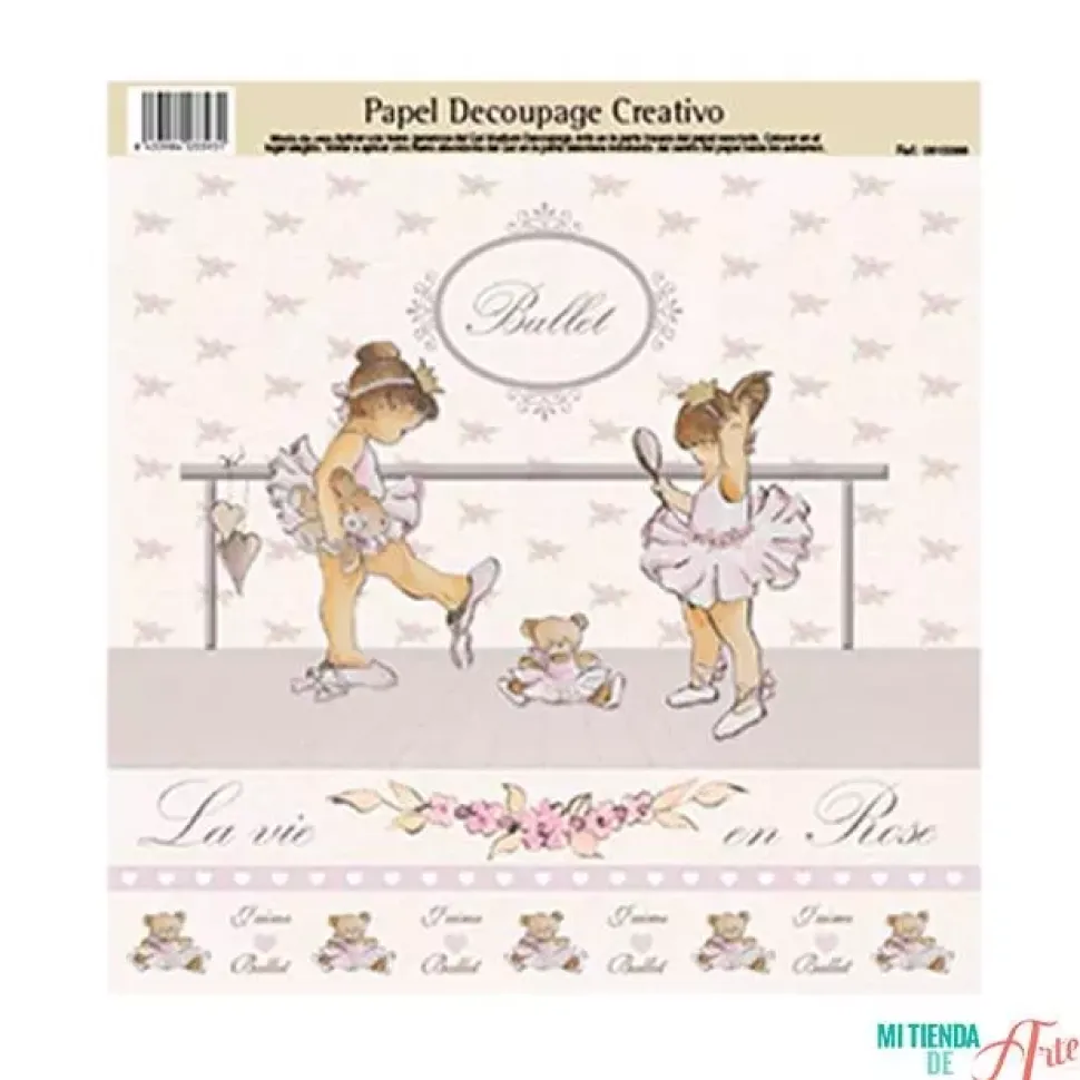 Papel de Decoupage 0813388 La vie en rose Ballet 32x31 cm. Dayka