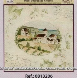 Papel de Decoupage 0813206 Paisaje y yedra 30x30 cm. Dayka