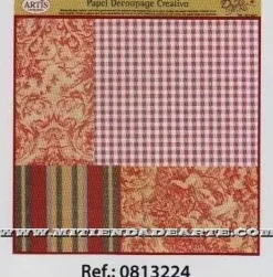 Papel de Decoupage 0813224 Patchwork cuadros 30x30 cm. Dayka