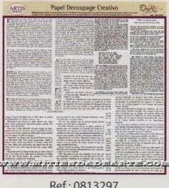 Papel de Decoupage 0813297 Periódico 30x30 cm. Dayka